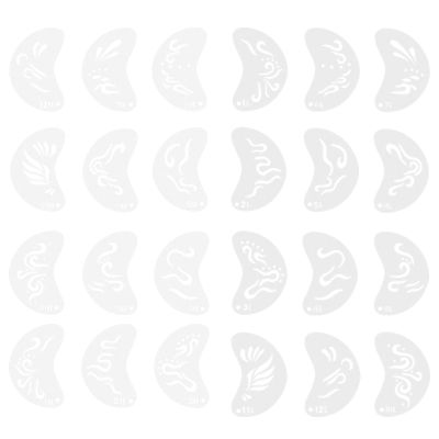 Reusable Face Painting Stencils, 24 Pieces