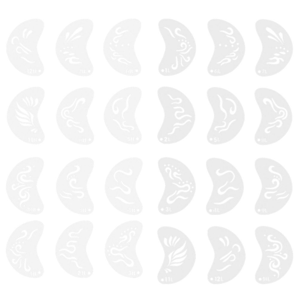 Reusable Face Painting Stencils, 24 Pieces