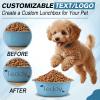Personalized Dog Bowl - Engraved Stainless Steel Pet Feeder (Pink) view 3