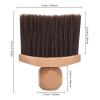 Barber Neck Brush Cleaner, Soft-Bristle Haircut Dusting Tool, Wood and Nylon, 20 x 16 x 12 cm view 2