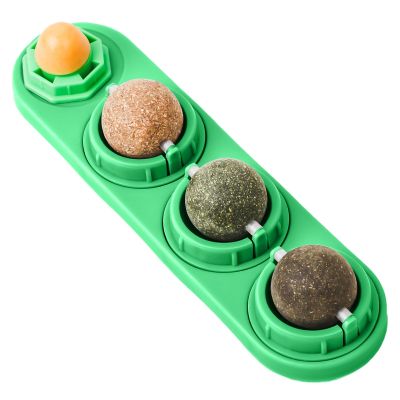 Generic Catnip Balls, 4-Pack, Wall-Mounted Chew Balls for Cats