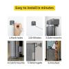 Retractable Safety Gate, Mesh Child and Pet Safety, Multicolor, 33 in Tall x 55 in Wide (Black) view 4