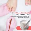 Practical Nail Brush Cleaning Cup with Glass Holder view 3