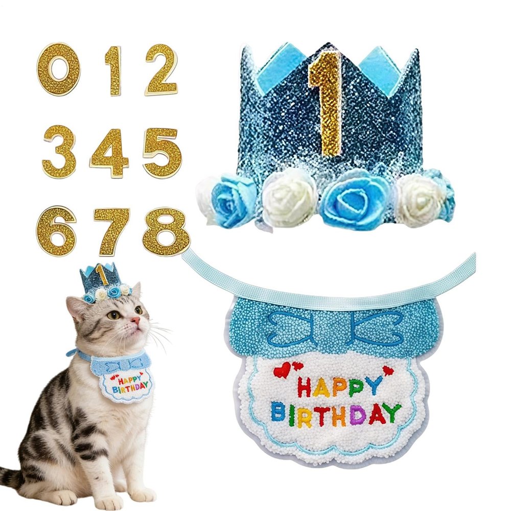 Dog Birthday Decorations - Adjustable Collar with Number