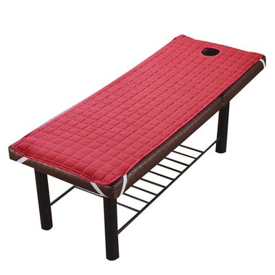 Anti-Slip Fitted Table Sheet with Face Hole, Red, Size L