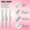JININOSEU 14-Piece Cuticle Pusher Set with 100-Piece 100/180 Grit Sandpaper view 4