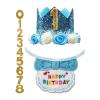 Dog Birthday Decoration - Adjustable Bandana, Collar, and Hat with Number view 1