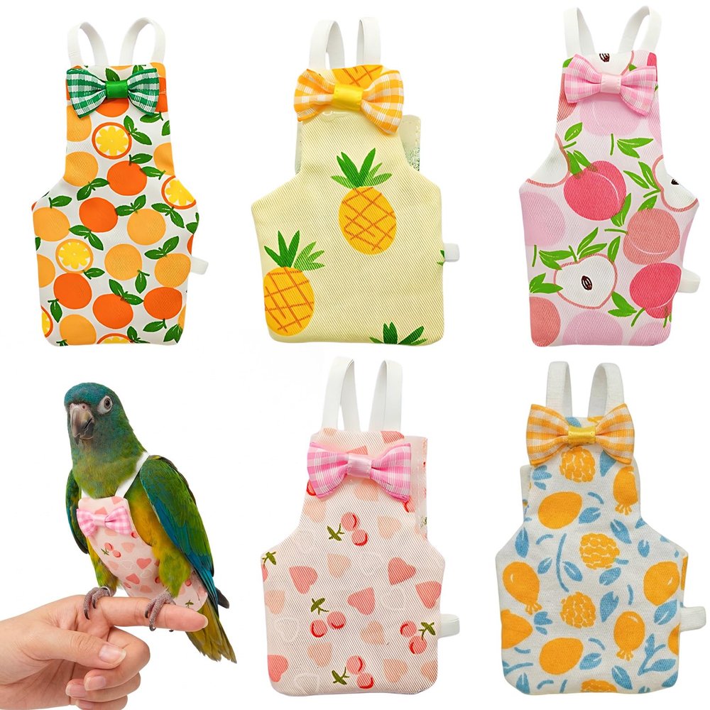 5-Pack Bird Diapers, Reusable Flight Suits for Parrots