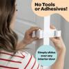 Childproof Snap-On Door Lock, No Tools or Adhesive Required view 2