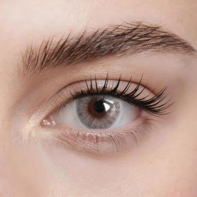 Gray Non-Prescription Contact Lenses, Ice Gray, Highly Opaque Monthly Lenses (-8.00 Diopters)