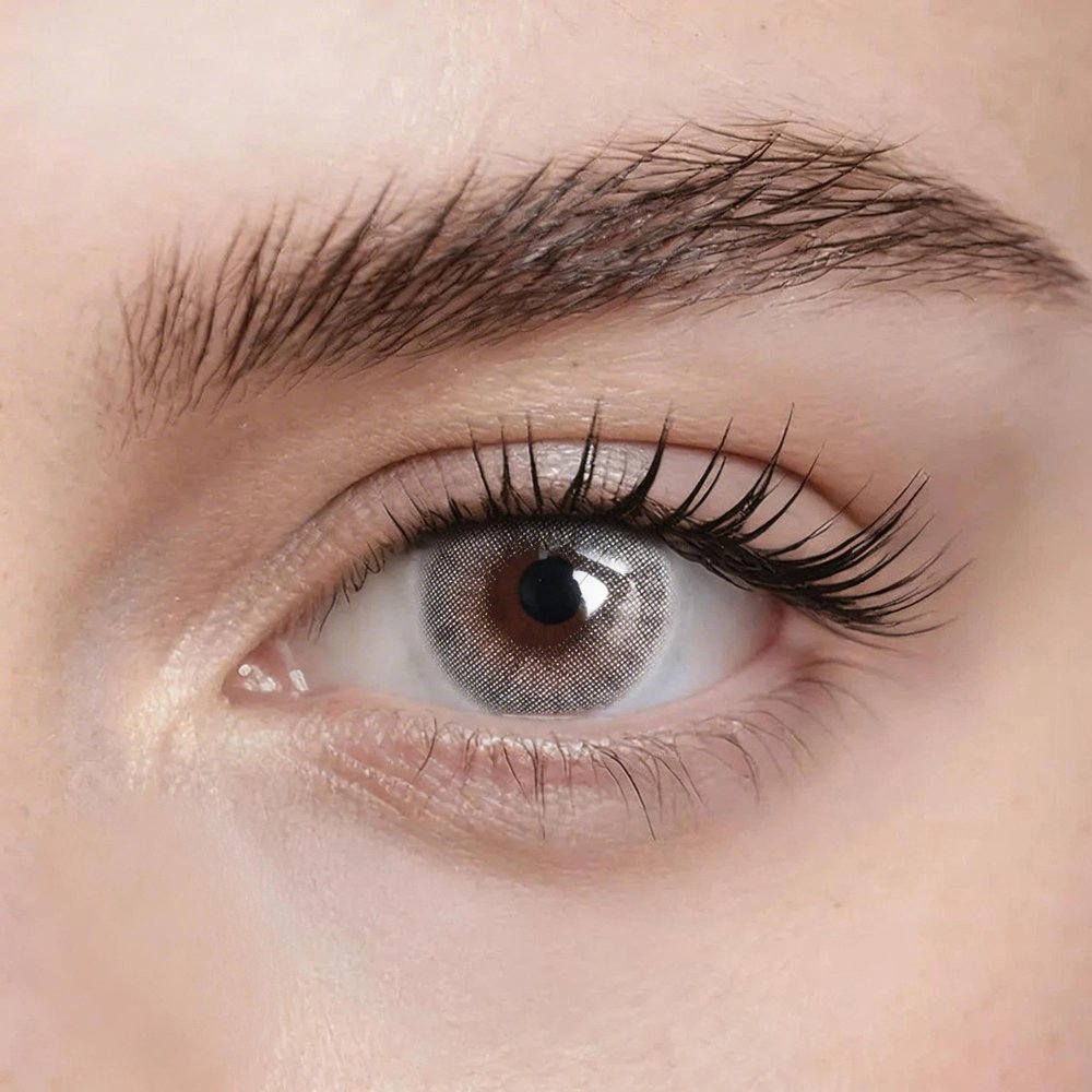 Gray Non-Prescription Contact Lenses, Ice Gray, Highly Opaque Monthly Lenses (-8.00 Diopters)