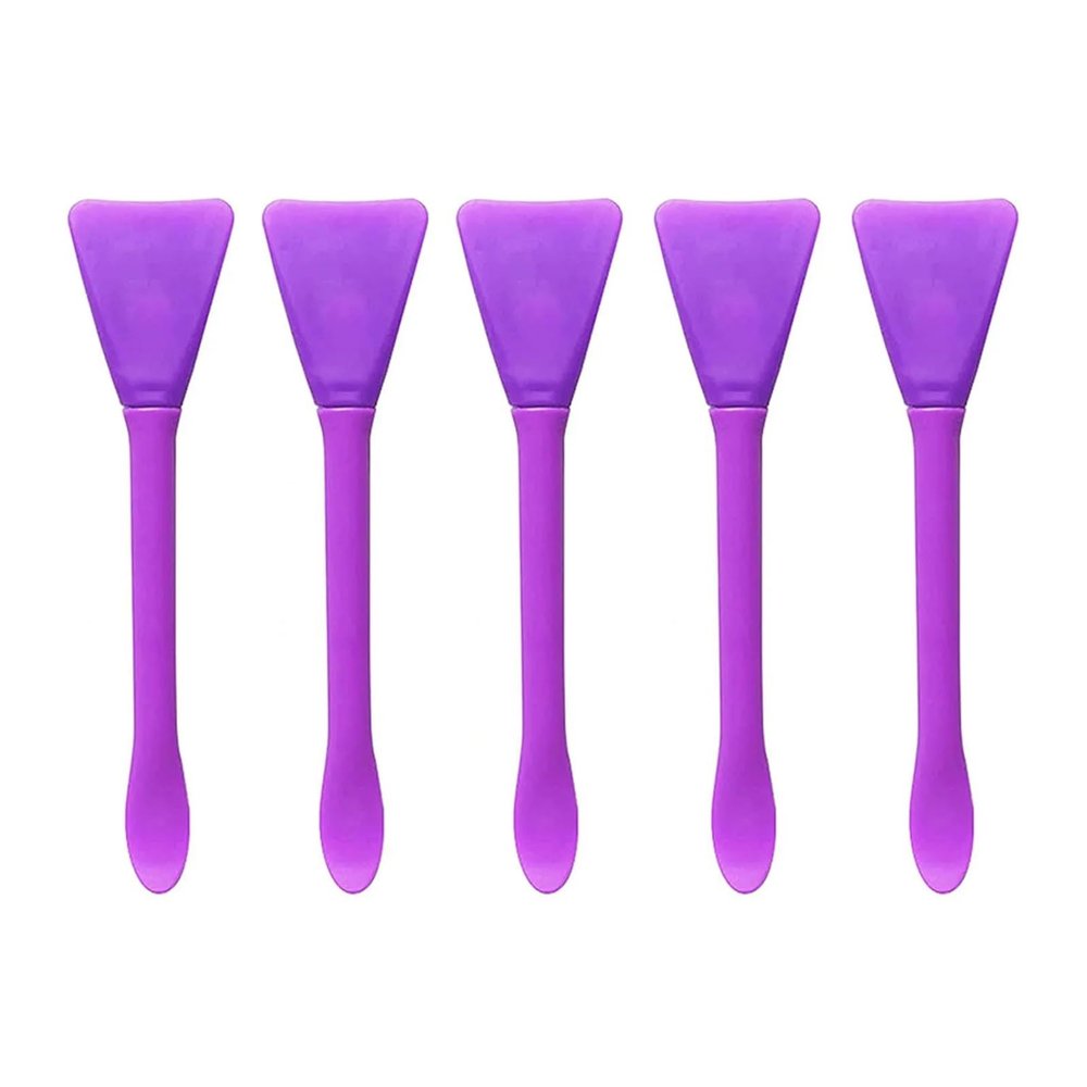 25-Piece Silicone Facial Mask Brush Set, Purple