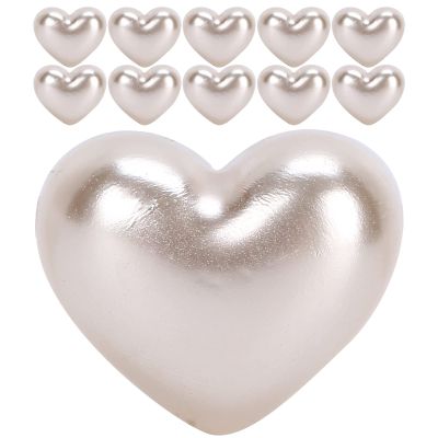 XZ-44 Heart Beads, Imitation Pearls for Nail Art, 10 Pieces