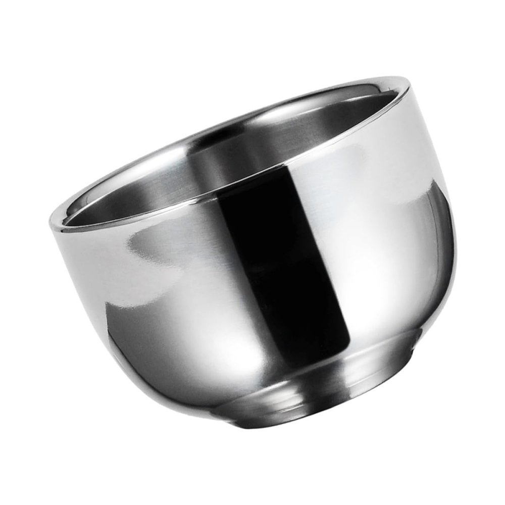 Artibetter Stainless Steel Shaving Bowl for Men