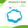 QUARKZMAN 4-Piece Silicone Flower Egg Ring Set, Blue view 2