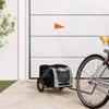 Dog Bike Trailer, Pet Transport Cart, Gray and Black, 124 x 53 x 53 cm view 2