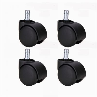 Chair Caster Furniture Wheels, 11.0 mm Stem, Swivel Replacement Casters for Office/Computer Chairs, 4-Pack