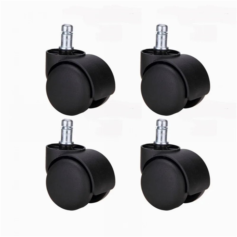Chair Caster Furniture Wheels, 11.0 mm Stem, Swivel Replacement Casters for Office/Computer Chairs, 4-Pack