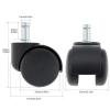 Chair Caster Furniture Wheels, 11.0 mm Stem, Swivel Replacement Casters for Office/Computer Chairs, 4-Pack view 3