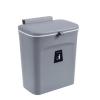 NGTFDCP Bathroom Trash Can, 9 L Wall-Mounted Kitchen Waste Bin with Lid, Dark Gray view 1