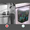 NGTFDCP Bathroom Trash Can, 9 L Wall-Mounted Kitchen Waste Bin with Lid, Dark Gray view 2