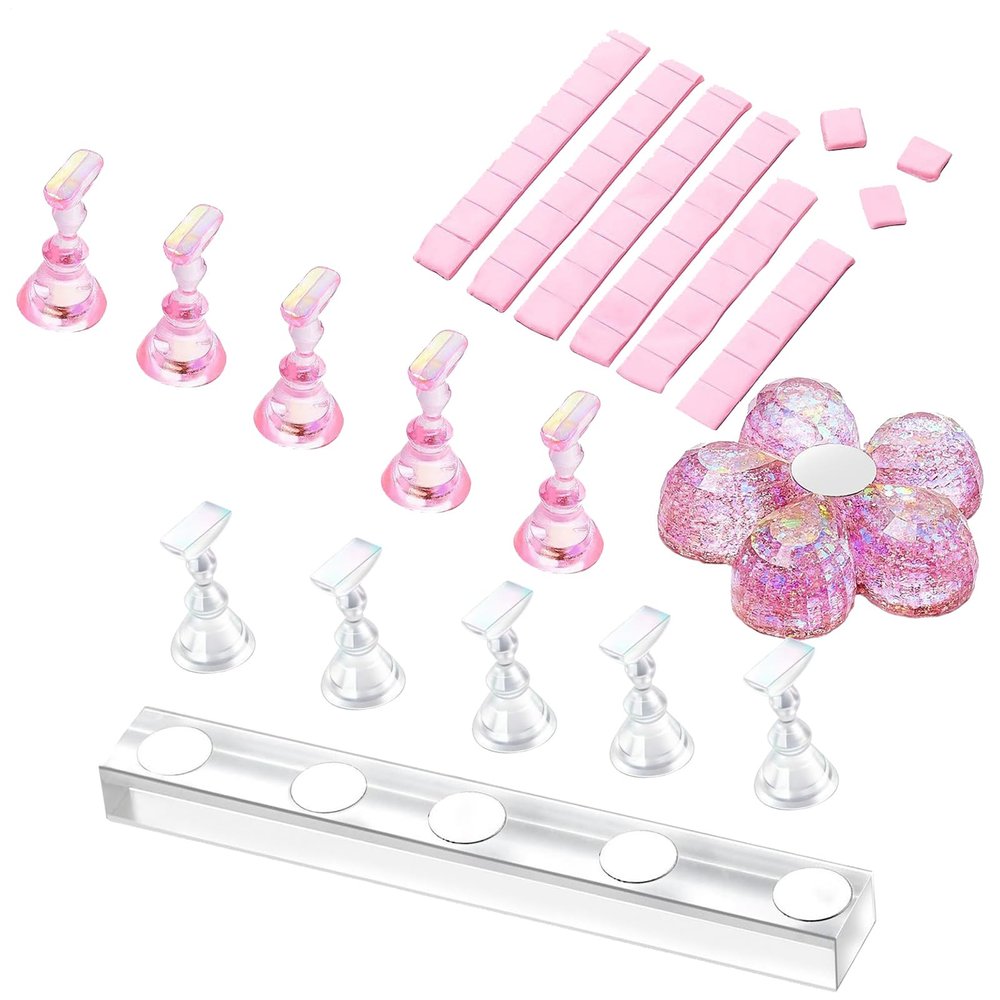Magnetic Acrylic Press-On Nail Organizer Stand