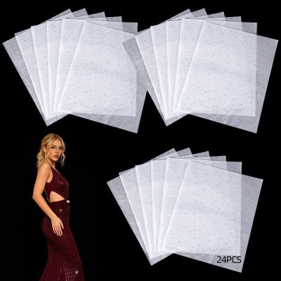 Vestamore 24-Piece Rhinestone Iron-On Sheets, White and AB, 34 x 27.9 cm