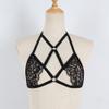 CEWIFO Women's Lace Bandage Corset Lingerie Top (Black, M) view 2