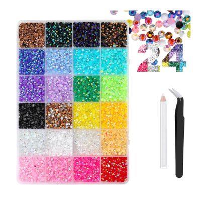 Jelly-Color Resin Rhinestones with Flat Back, 3–6 mm