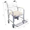 Portable Rolling Toilet Chair and Multifunctional Shower Chair for Older and Disabled Users view 2