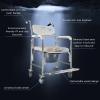 Portable Rolling Toilet Chair and Multifunctional Shower Chair for Older and Disabled Users view 4