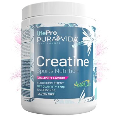 Life Pro Creatine Monohydrate with AstraGin, 3 g per Serving, Lollipop Flavor