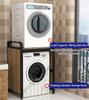 asdchZen Stackable Washer and Dryer Stand with Storage Shelf, Black Frame view 2