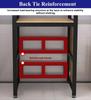 asdchZen Stackable Washer and Dryer Stand with Storage Shelf, Black Frame view 4
