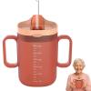 UxuoQxa Senior Spout Cup, Leakproof with Handles, Straw and Lid, 300 mL view 1