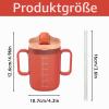 UxuoQxa Senior Spout Cup, Leakproof with Handles, Straw and Lid, 300 mL view 2