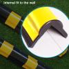 Garage Wall Corner Guard, 0.4-Inch-Thick Rubber, Reflective Strip view 2