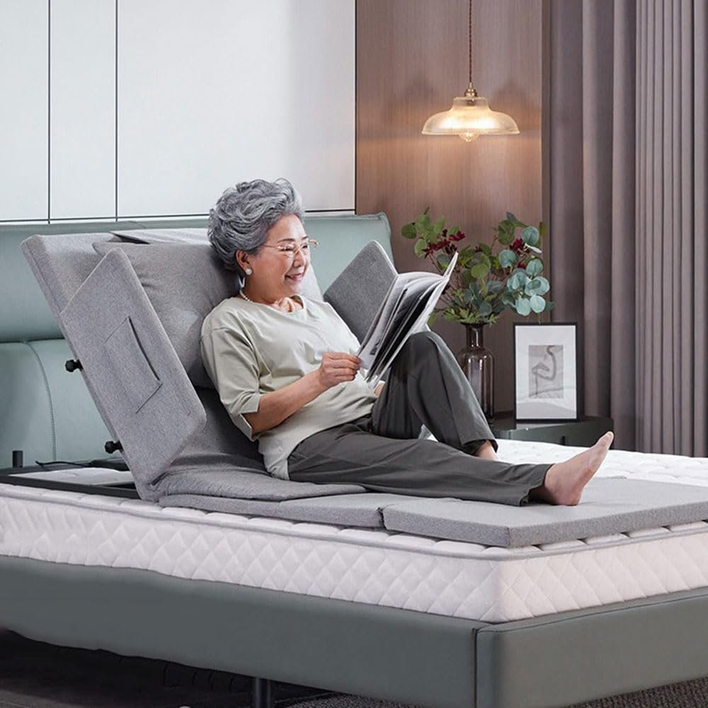 Adjustable Backrest with Removable Headrest for Neck, Head and Lumbar Support