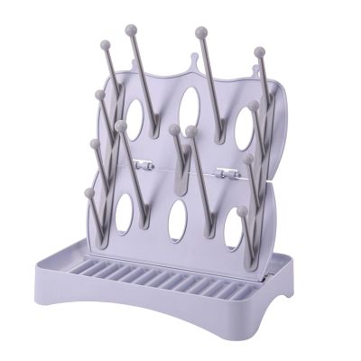 Foldable Baby Bottle Drying Rack and Organizer