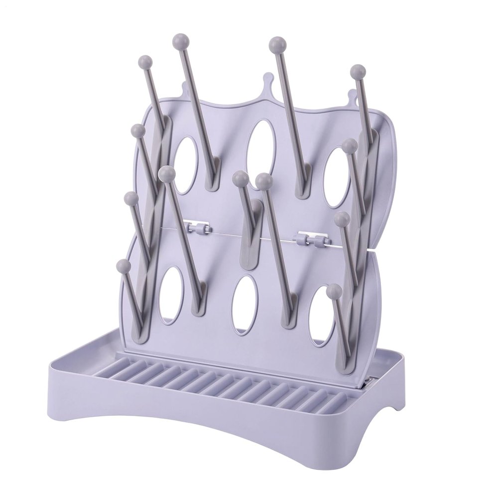 Foldable Baby Bottle Drying Rack and Organizer