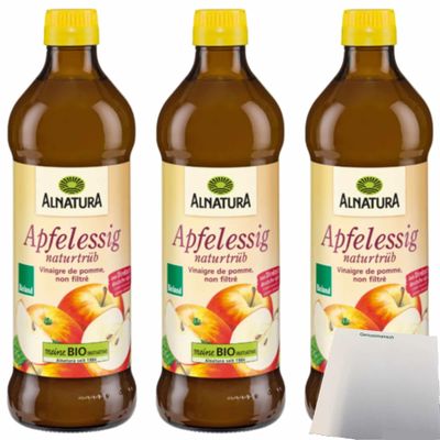 usy Bundle: Alnatura Apple Cider Vinegar, 3-Pack (3 x 500 ml) + usy Block