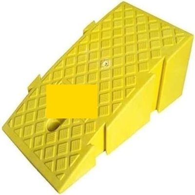 Portable Plastic Ramp, Plastic Curb Ramp, Yellow and Purple, 25 x (40/45) x (16/19) cm (Black, 25 x 45 x 19 cm)