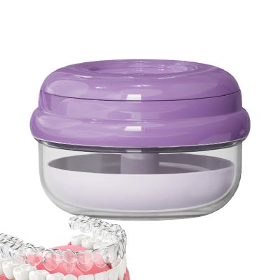 Portable Denture Soaking Container and Retainer Case