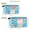 Decor Gift Foldable Under-Bed Toy Storage, Stackable, Blue Dolphin view 3