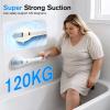 Shower Grab Bar Without Drilling, Safety Handle for Shower & Bath, 44.5 cm, 10 cm Suction Cup with Indicator (Green/Red), Non-Slip Grip, Supports up to 240 kg, for Seniors, Pregnant Women & Children view 2