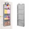 Transparent Hanging Stuffed Animal Storage Organizer with Double-Sided Zipper, Gray view 2