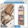 Transparent Hanging Stuffed Animal Storage Organizer with Double-Sided Zipper, Gray view 4