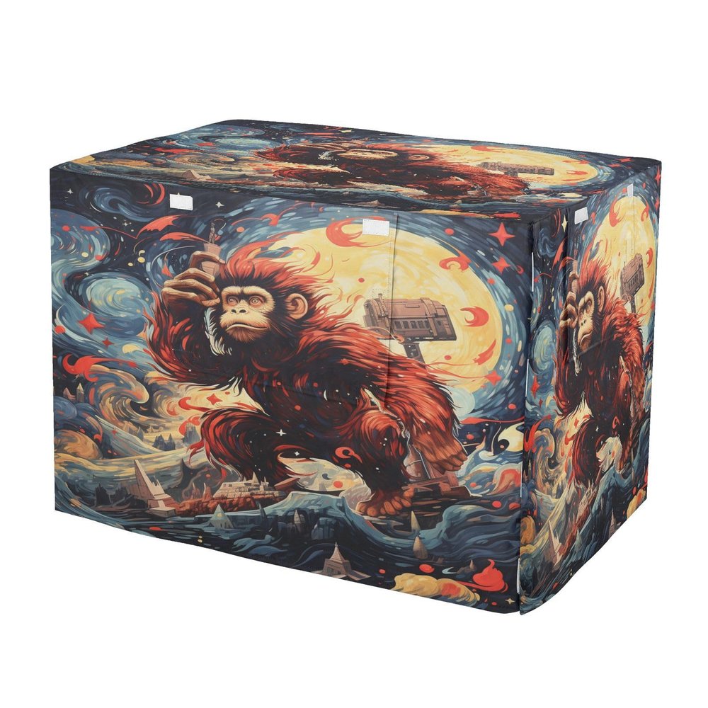 KAAVIYO Moon Monkey Dog and Cat Crate Cover, Waterproof Indoor/Outdoor Pet Crate Cover