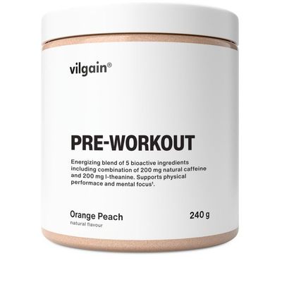 Vilgain Pre-Workout 240 g Orange & Peach, 30 Servings