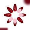 Friendly Glitters Ombre French Manicure Set, Reusable Glitter Fake Nails with Floral Patterns view 4